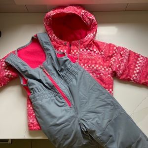 Kids Columbia snow bib and ski jacket size 4T